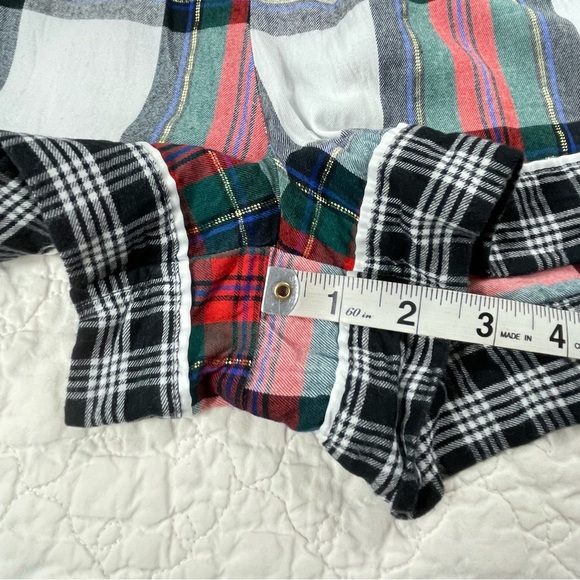 🔥NWOT Victoria’s Secret Plaid Red Green White Flannel Pajama Romper Women Sz S - Picture 11 of 16